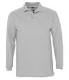 11353 Winter II SOL'S Winter II Long Sleeve Cotton Piqué Polo Shirt Grey Marl colour image